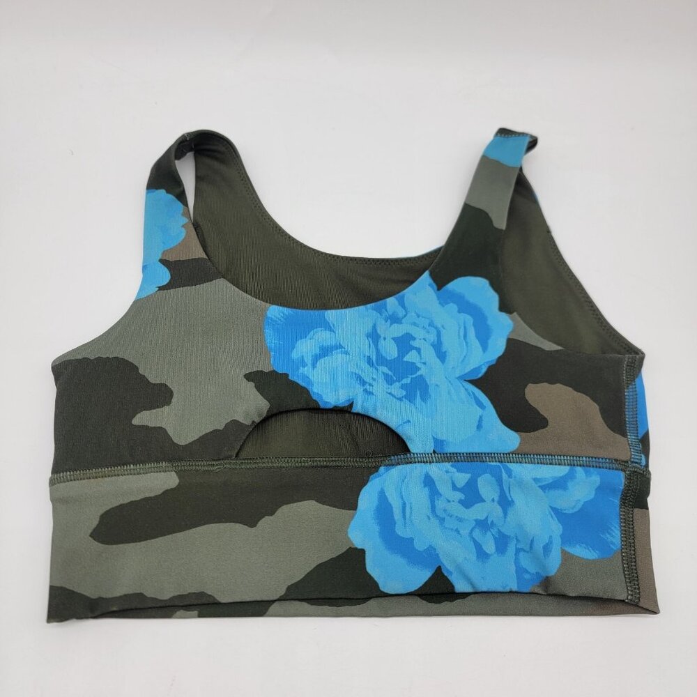 Offline by Aerie Sports Bra Stretch Cardio Most Support Sz XXS Blue Black Floral - Picture 2 of 3